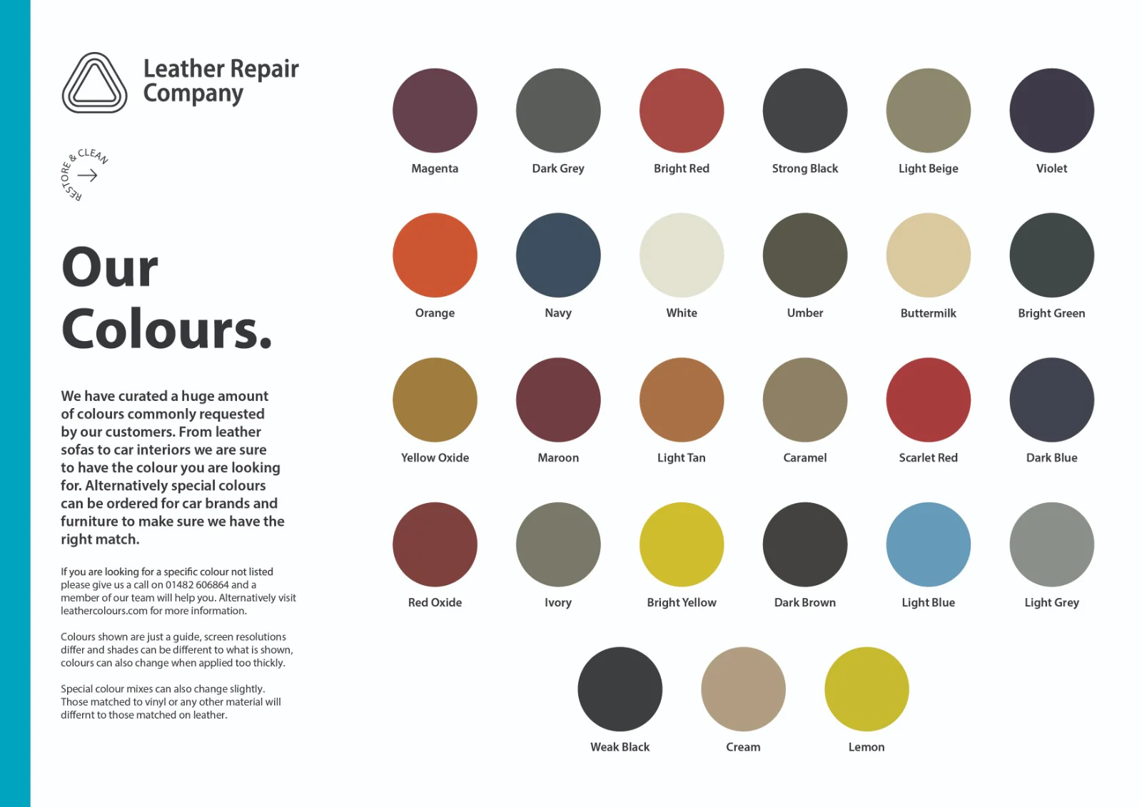 Leather Touch Up Dye Repair Kit LRCK17 - Image 3